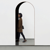 Light luxury dressing mirror full body floor landing home living room ins large fitting mirror wall hanging Nordic bedroom girl hanging wall mirror