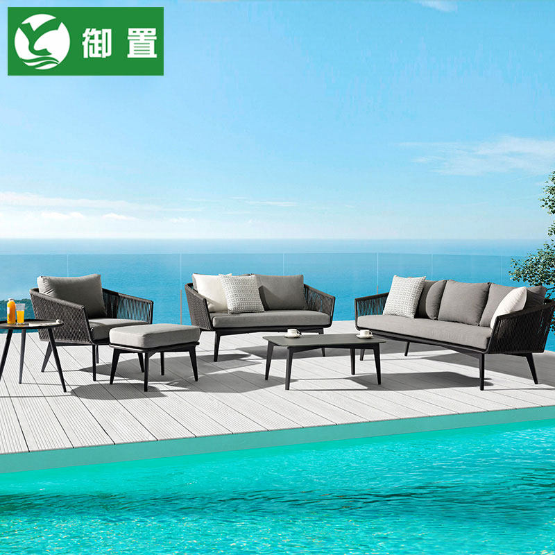 Home Outdoor Sofa Patio Courtyard Villa Vines Chair Chrope Sofa Nordic Chair Greenhouse Terrace Chicato Hotel Sofa