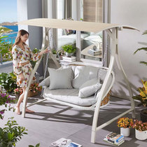 Outdoor swing Garden rocking chair balcony rocking chair Net Red swing chair double rattan chair courtyard outdoor platform