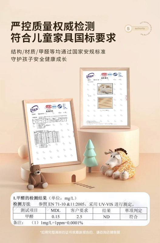 Giường ghép trẻ em bằng gỗ nguyên khối màu trắng có lan can cũi cho bé trai và bé gái tạo tác mở rộng đầu giường bé ghép giường lớn