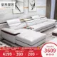 Da hoàng gia căn hộ nhỏ phòng khách hiện đại lớp đầu tiên da bò góc kết hợp hoàn chỉnh sofa nội thất kaki - Bộ đồ nội thất