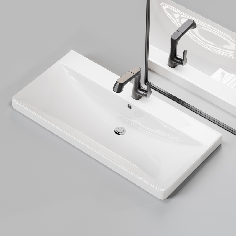 Guangdong High-Temperature Integrated Single-Basin Ceramic Washbasin, Deepened Washbasin, Ocean Basin, Washstand, Enlarged Sink Basin