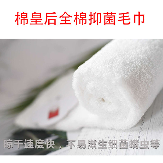 100%纯棉皇后芦荟抑菌除螨毛巾面巾柔软吸水吸汗家用马卡龙纯白