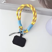 Веревка запястья [синий и желтый] Квадратная фиксированная таблетка+маленькая черная веревка