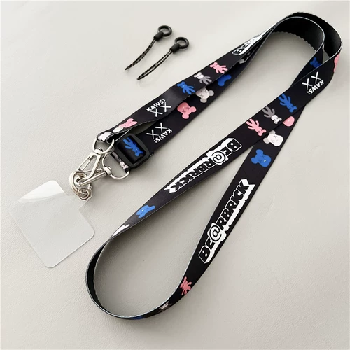 Сумка через плечо, мобильный телефон, креативный ремешок, прозрачные подтяжки, рабочий брелок, камера, защитная модная трендовая мультяшная длинная рация подходит для мужчин и женщин, популярно в интернете