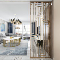  Nordic home stainless steel screen partition Light luxury brake net red modern simple wrought iron metal living room bathroom