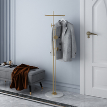 Coat rack floor-to-ceiling simple modern household creative hanger Bedroom wrought iron metal coat rack Light luxury marble