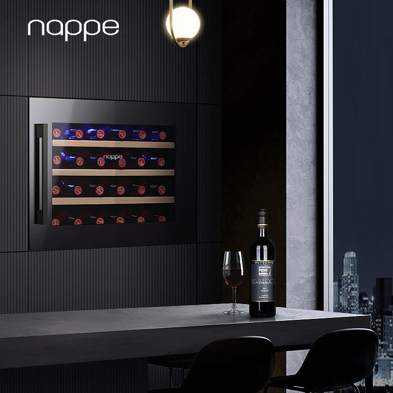 Nappe Embedded Wine Cabinet Red Wine Cabinet Small Thermostatic Wine Cabinet Home Mini-Entrance Wall In-line Cabinet JC-50A