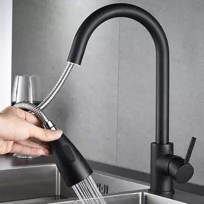Jesse Nordic all copper black pull-out kitchen faucet sink sink sink sink sink basin faucet