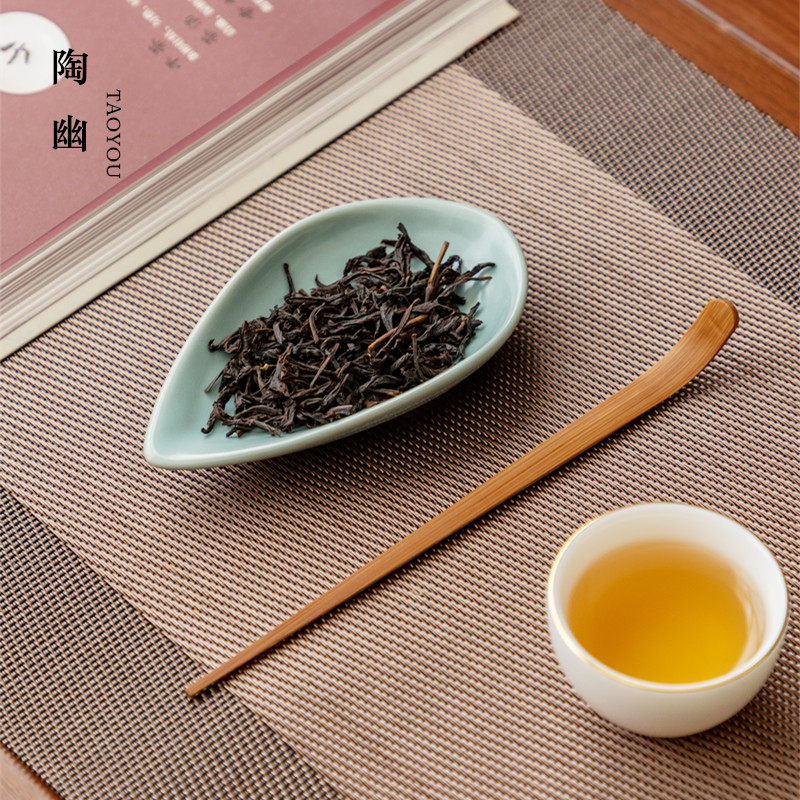 Taoyou Japanese-style tea lotus home kung fu tea set tea ceremony zero matching ceramic tea wake-up tea creative Ru porcelain tea spoon teaspoon