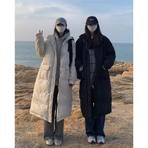 White water women thickened cotton clothes womens 2020 new fashion spring and autumn Korean edition loose medium-long over-the-knee cotton coat jacket