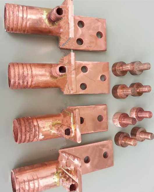 Intermediate frequency furnace cable head copper palm joint water-cooled cable copper head processing custom copper electric furnace accessories