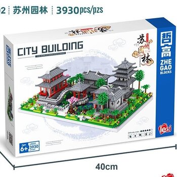 Zhegao Lz8202 Suzhou Garden Building Blocks Micro Particle Assembly China Tiananmen Adult High Difficulty Large Model