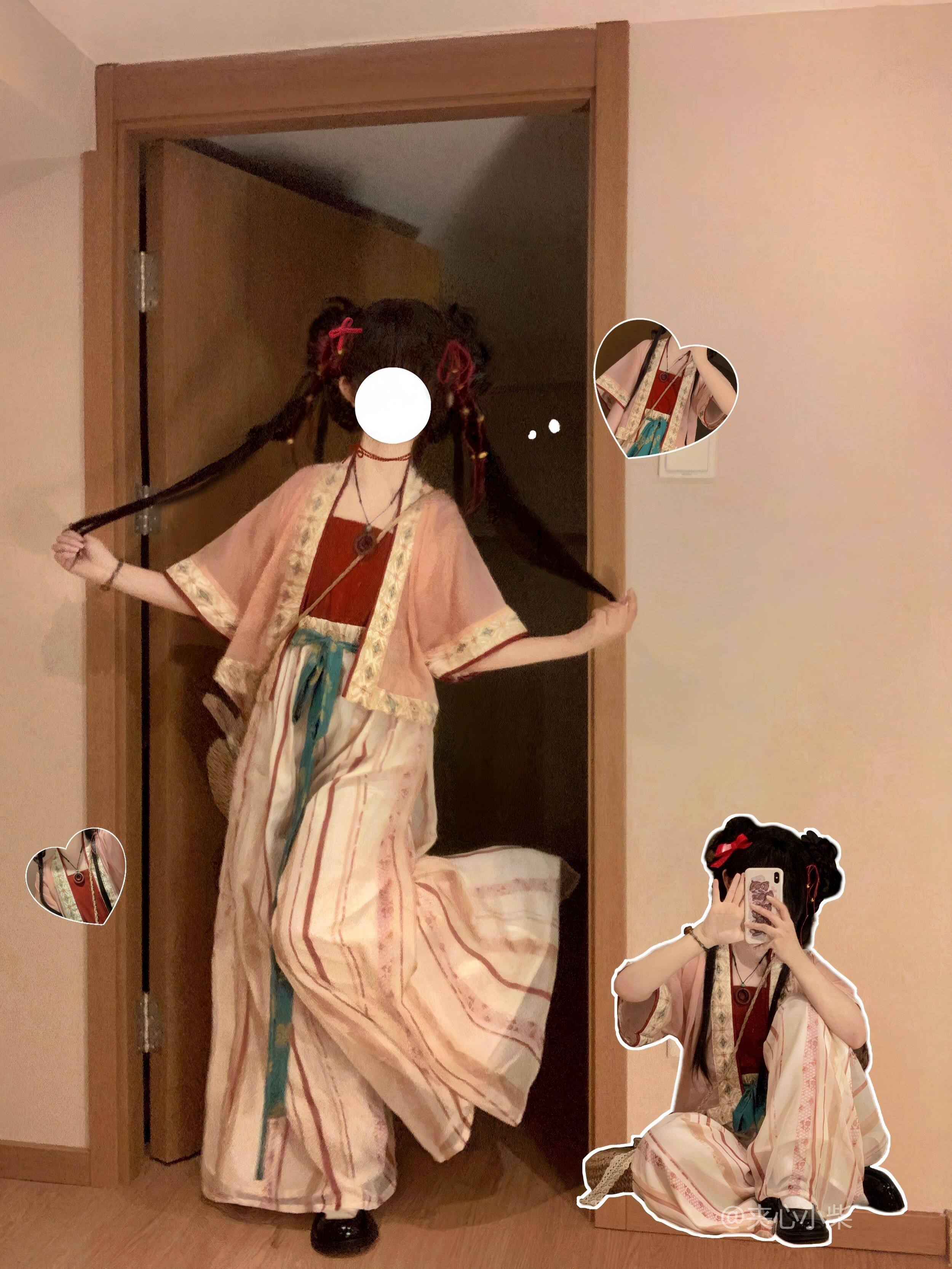 Китайцы одежда наборы 捌伍柒原创【小师妹】汉服女貉袖对襟宋制短衫短裤子夏季新款套装