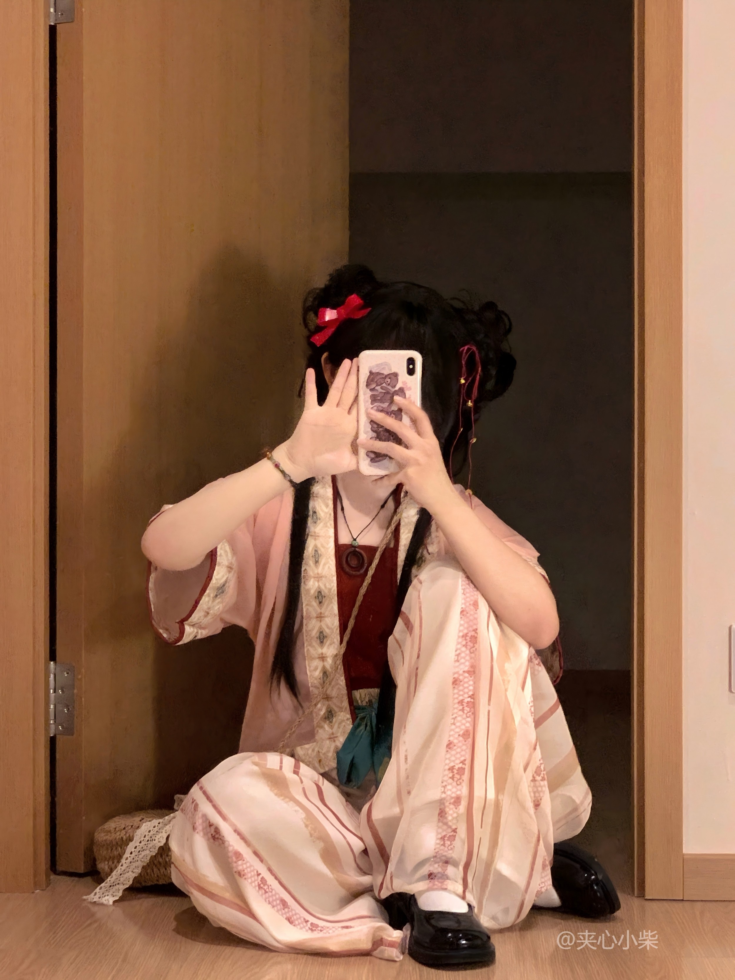 Китайцы одежда наборы 捌伍柒原创【小师妹】汉服女貉袖对襟宋制短衫短裤子夏季新款套装