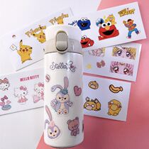 Net Red big belly cup thermos cup glass three-dimensional sticker waterproof and heat-proof decoration full sticker
