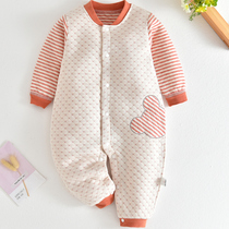Baby jumpsuit Spring and Autumn Winter cotton cotton boy baby girl baby 1 year old clothes long sleeve ha clothes climbing suit