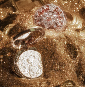 Flower Knows Little Angel Embossed Highlighter Powder Matte Pale Flower Crown Pearlescent Face and Eye Highlighter for a Radiant Glow and Contouring