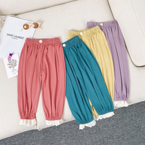 Female baby anti mosquito pants summer thin girls summer ice cotton bloomers small childrens leisure air conditioning long pants