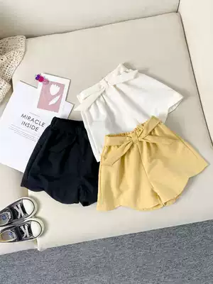 Girls shorts summer children wear Joker five-point pants thin children summer clothes foreign pie white casual pants