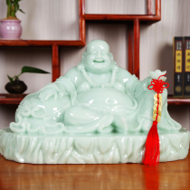 Jade Millerver pendulum pieces jade Buddha statues big belly laughs Buddha sculptures like adornment Qiao relocating to the art and crafts