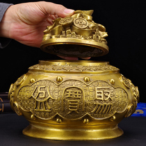 Pure copper Wueru treasure Treasure Gathering of the Treasure House for the collection and sale of the cashiers house Opening Seiko Gift