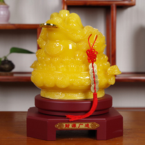 Jade Tricks Golden Toad Swing Piece Yellow Jade Golden Cicada Office Home Adornment Shop Opening Gifts