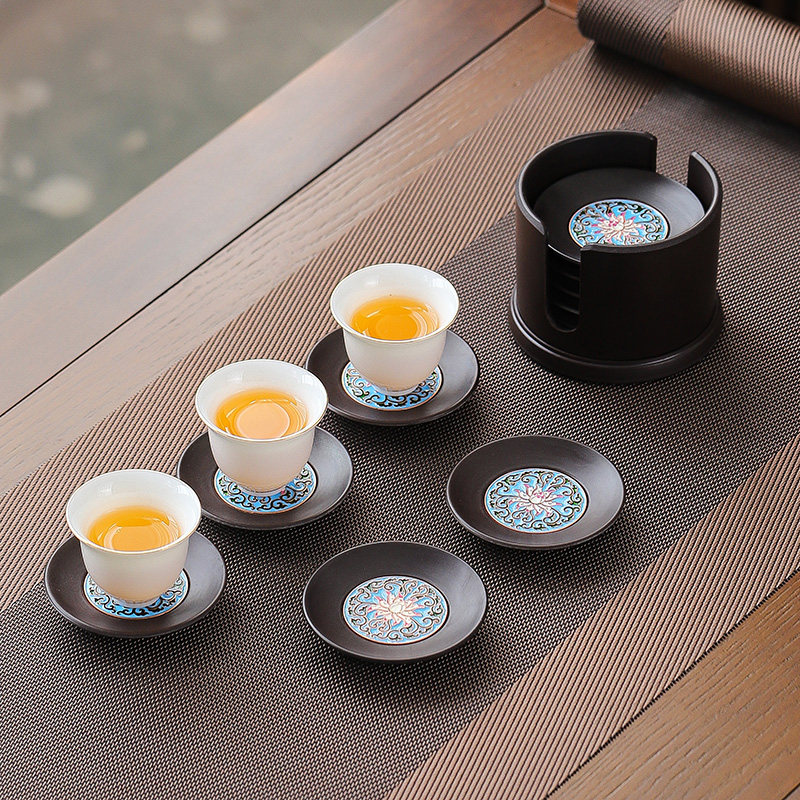 Electric Wood Cup Mat Suit Tea Duct Insulation Mat Cups Tooffice Kung Fu Tea Set Accessories Home Non-slip Anti Burn Tea To-Taobao