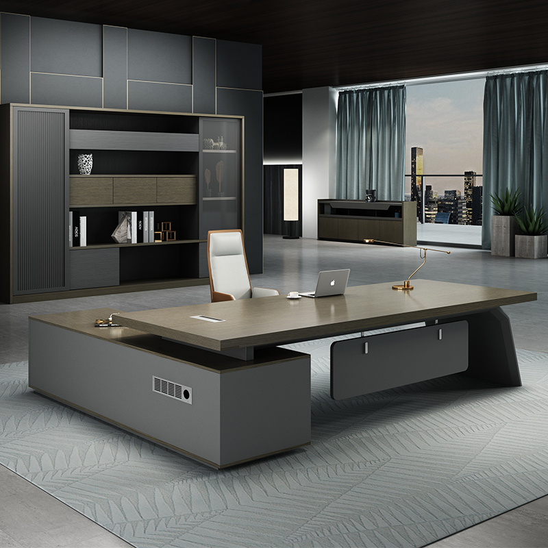 Boss table simple and modern 20 meters manager's table table and chair combination office table steel foot desk supervisor's table