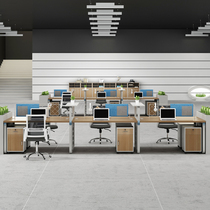 Guiyang Office Furniture Staff Desk Chair Combination Brief Modern 4 Peoples Computer Desk Partition Screen Desk