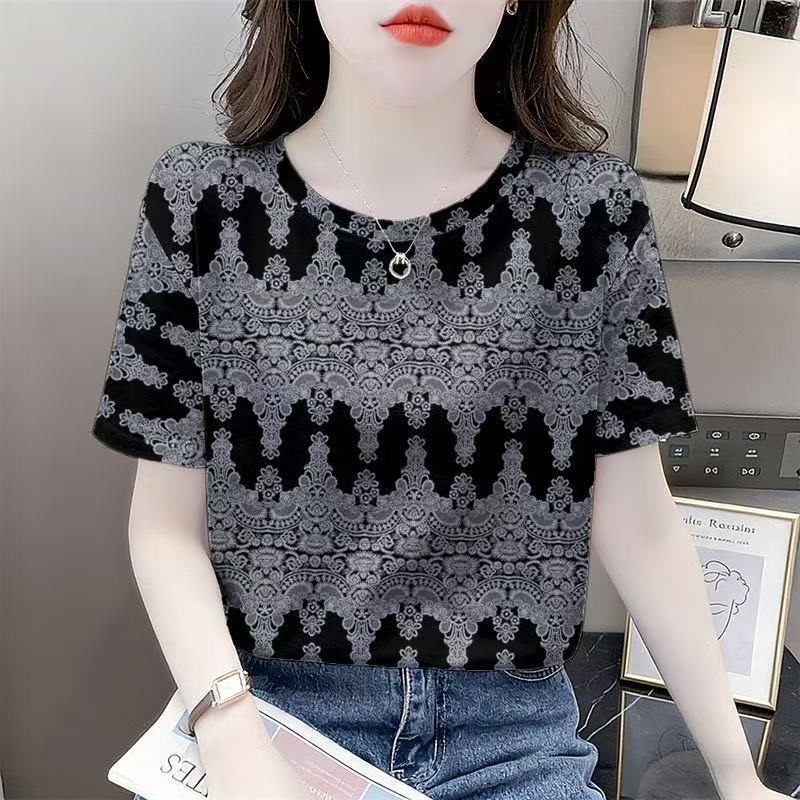 2026 New Loose Short-Sleeved Women's T-Shirt for Summer, Guangzhou Baijia Shahe Humen Puning Women's Clothing, Beautiful Tops 2026 New Loose Short-Sleeved Women's T-Shirt for Summer, Guangzhou Baijia Shahe Humen Puning Women's Clothing, Beautiful Tops