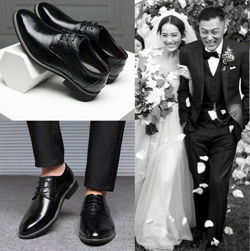 Groom Wedding Engagement Leather Shoes Casual Business Dress Leather Summer Boys With Suit Nappa Leather Shoes Men