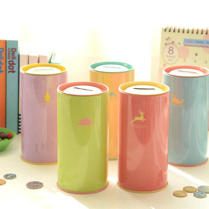 Korea Creative Cute Savings Can Children Gift Fitting Ma Iron Box Coin Rental Storage Can