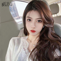 Wig Women Long Hair Big Wave Curly Lace Real Hair Full Human Hair Simulation Natural Full Head Cover Wig Cover