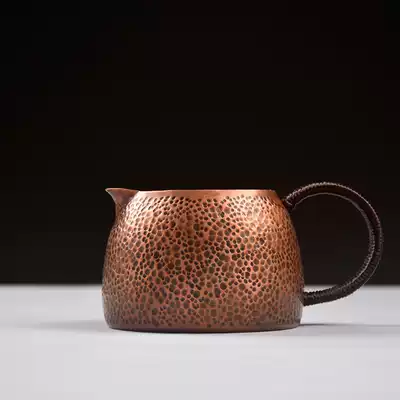 First European pure copper Road cup pure handmade copper tea sea kung fu tea set tea set tea leakage tea filter male Cup