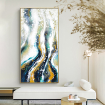Mandu original oil painting work living room hanging painting vertical light luxury Porch restaurant decoration painting abstract mural hand painting