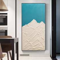 Pure Hand Painting New Chinese Xuanguan Oil Painting Corridor into Gate Illusion Thick Creatine and Decorative Painting Abstract Vertical version of landscape fresco