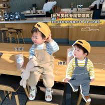 Ayuxuan Tong Clothing Autumn Clothing 2022 new male and female baby back with pants Boys Han version pants boy 100 hitch Han Fan