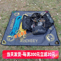 Rope retractable ground cloth waterproof rope bridge rescue portable hand-held storage cloth rock climbing and mountaineering equipment display cloth floor mat
