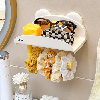 Suction cup hair accessories storage box multi-function glasses rack