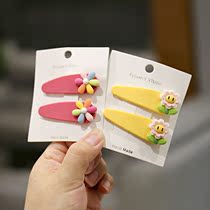 Children BB clip small flower cartoon resin baby hair clip girl clip head decorated with children hair accessories dont hurt a little clip