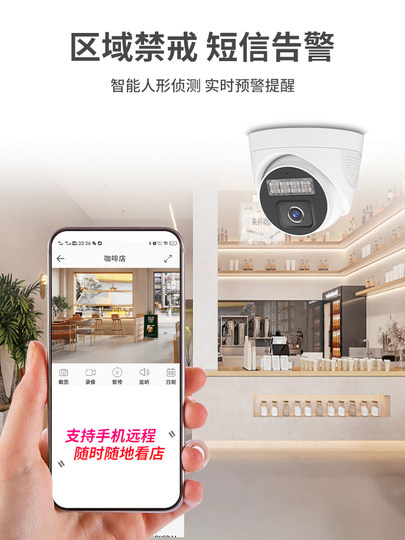 大华威视4K高清监控器设备套装全套poe网线供电摄像头商用家用超市店铺办公室内半球摄影头系统手机远程