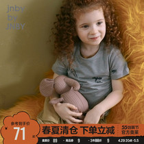 Jiangnan Bclothes Tong Clothing Summer Clothing Discounts for men and women Cotton Cotton Quality Comfort Striped Children Short Sleeves T-shirt Clear