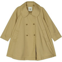 British style] Jiangnan Buyi childrens clothing spring mid-length windbreaker jacket lapel girls and children jnbybyjnby