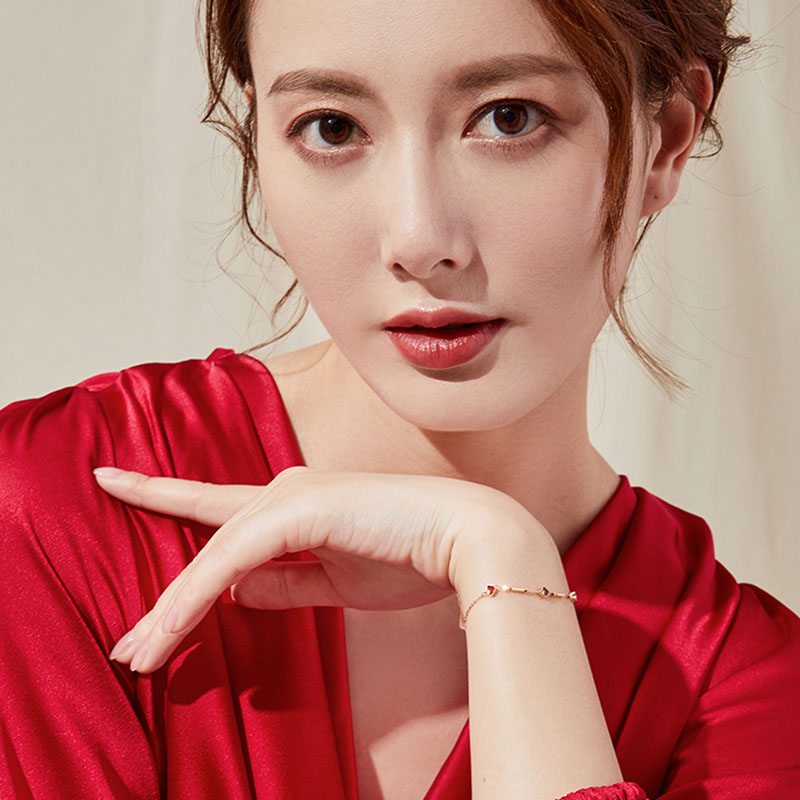 Fakaman 18k Gold Loving Handmade Female Bestie Handmade Bracelets with small crowdsourced design tides Seven New Year's Eve gifts