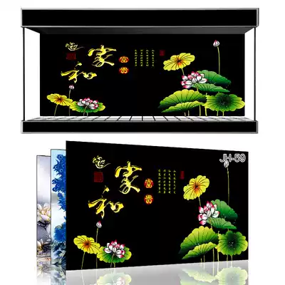 Beauty pet exhibition custom fish tank background stickers HD decorative painter and all things film wallpaper JH-59