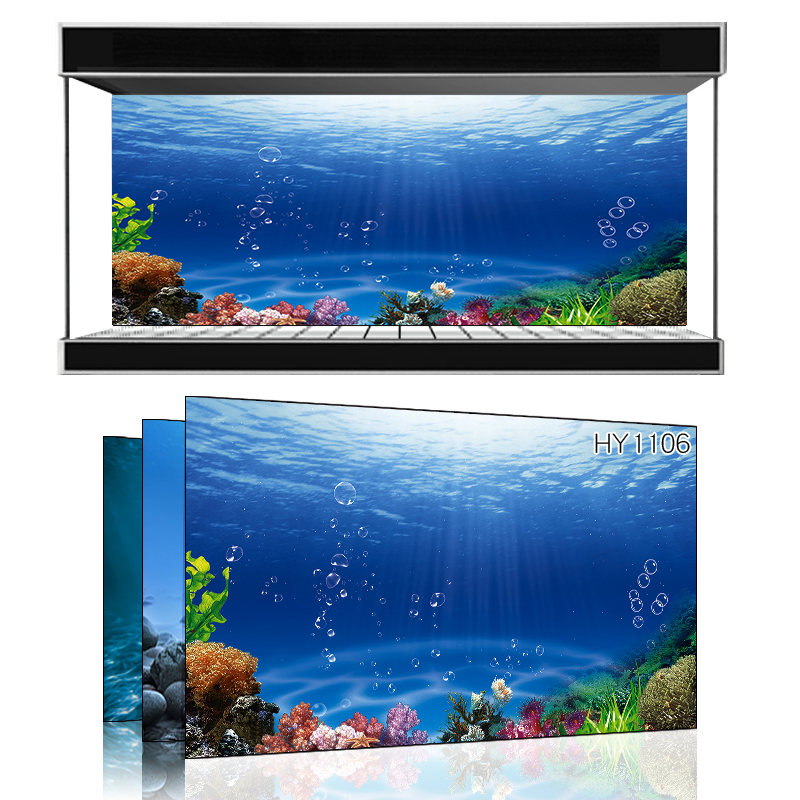 Beauty and pet exhibition make a fish tank background ocean seabed world a meter sunshine seawater fish tank fresco HY 1106