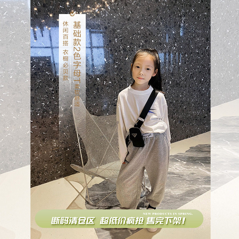 The childhood's long sleeve T - shirt in the early autumn 2020 new children's Han Edition pure colored blouse gas tops