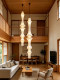 Wabi-Sabi Style Duplex Staircase Chandelier, Japanese Nordic Style Homestay Open-Air Living Room Lamp, Retro Cream Style Silk Lighting Fixtures