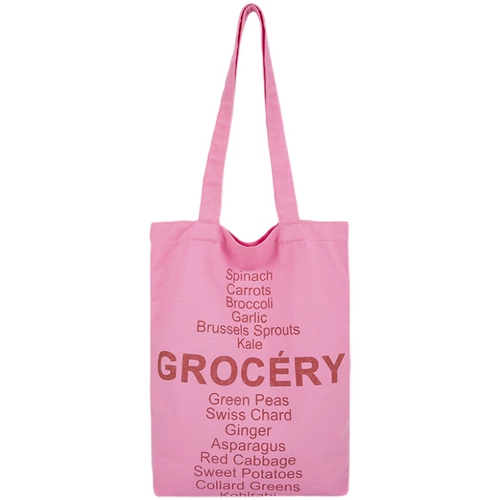 Небольшой дизайнерский розовый шоппер, японская универсальная сумка на одно плечо, льняная сумка для путешествий, тренд сезона